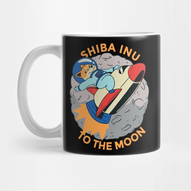 Shina Inu to the Moon Crypto Geek Cryptocurrency by Popculture Tee Collection